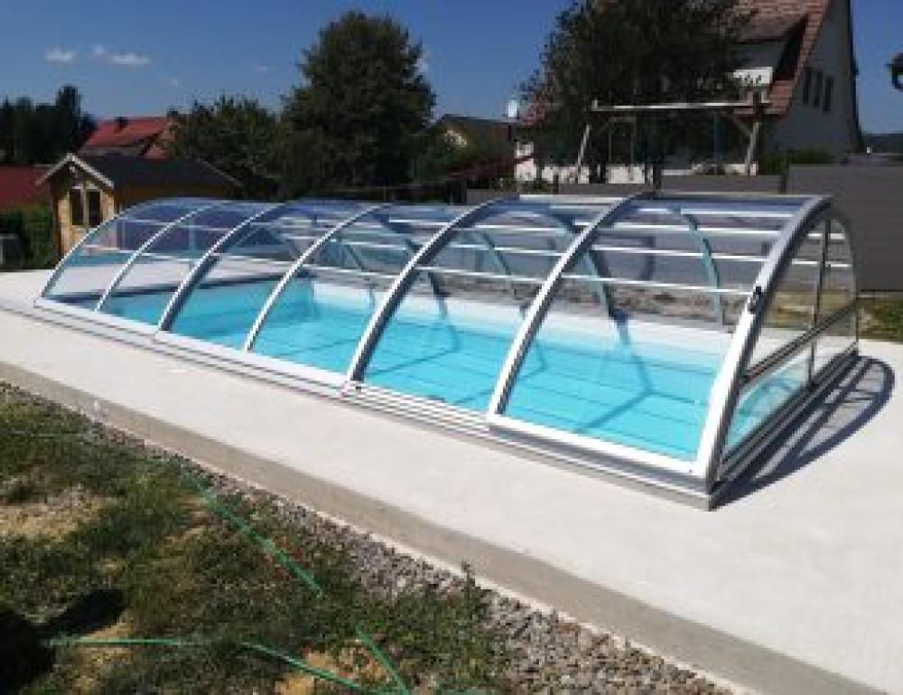 Poolüberdachung Kalifornia, hohe Ausführung